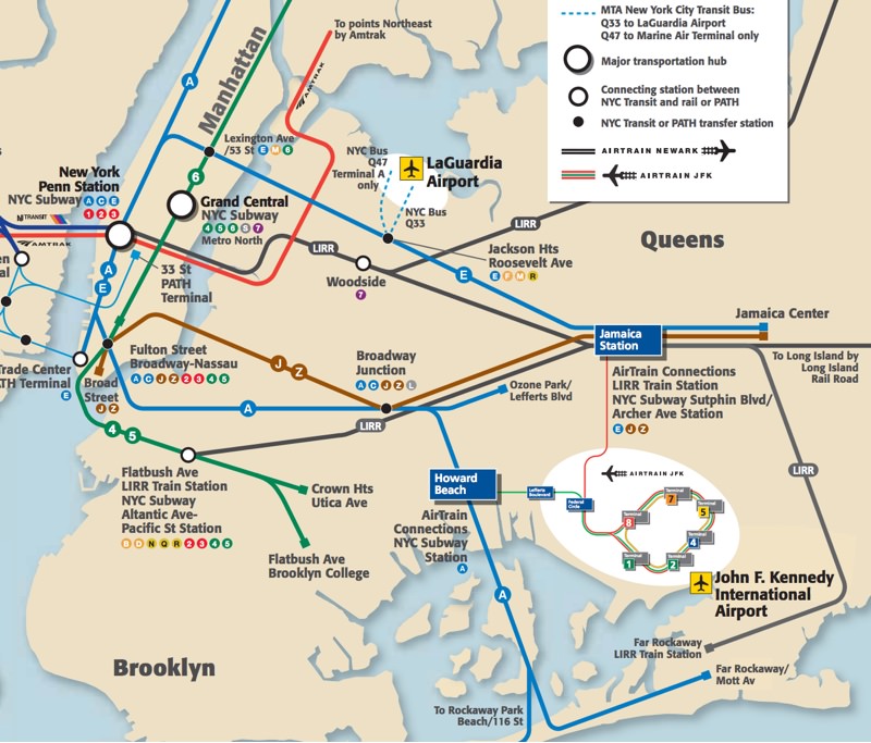 Trasllat en metro des de l'aeroport JFK a Nova York Trasllat en metro des de l'aeroport JFK a Nova York