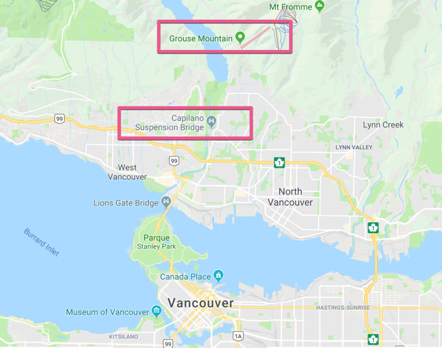 Best things to do in Vancouver. Capilano Suspension Bridge. Grouse Mountain Skyride Best things to do in Vancouver. Capilano Suspension Bridge. Grouse Mountain Skyride
