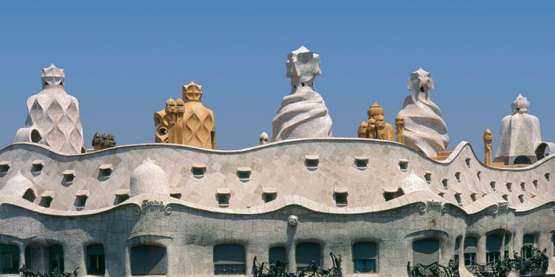 Vista de la azotea de la Casa Milà - La Pedrera Vista de la azotea de la Casa Milà - La Pedrera